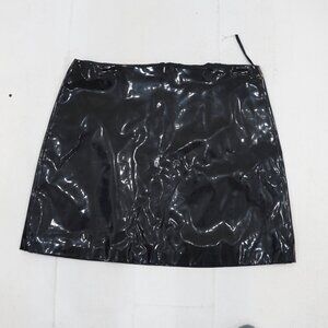 Forever 21 Black Ruched Mini Skirt Tie Sides Bodycon Stretch Small